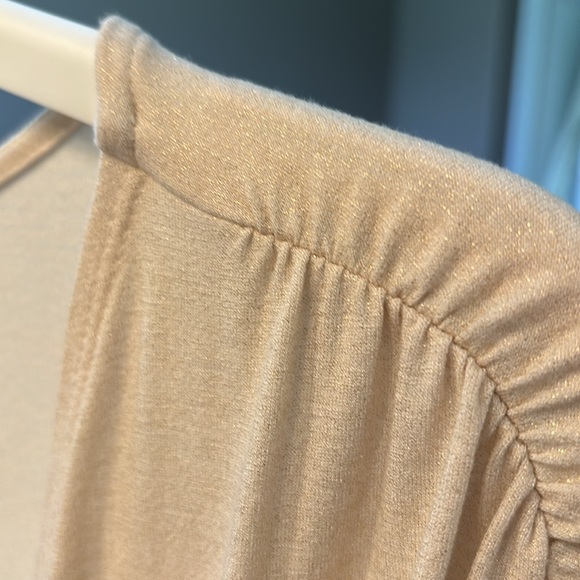 INC Sleeveless Top in cream with a gold shimmer - Picture 4 of 5